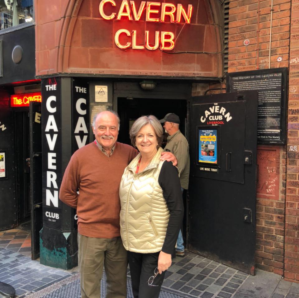 Jeannell and Mike Charman at the famous Cavern Club in Liverpool. 
